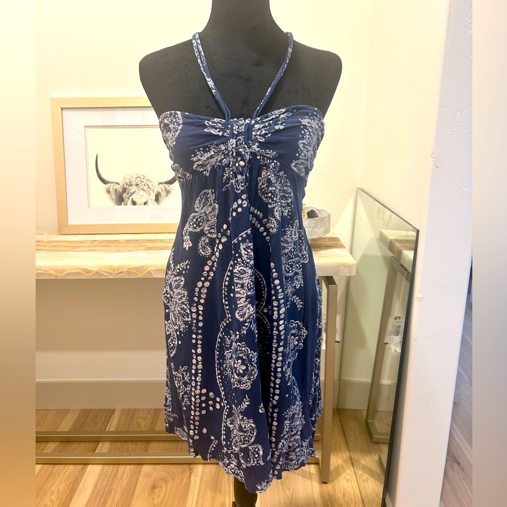 🌟 American Eagle Navy & White Sundress